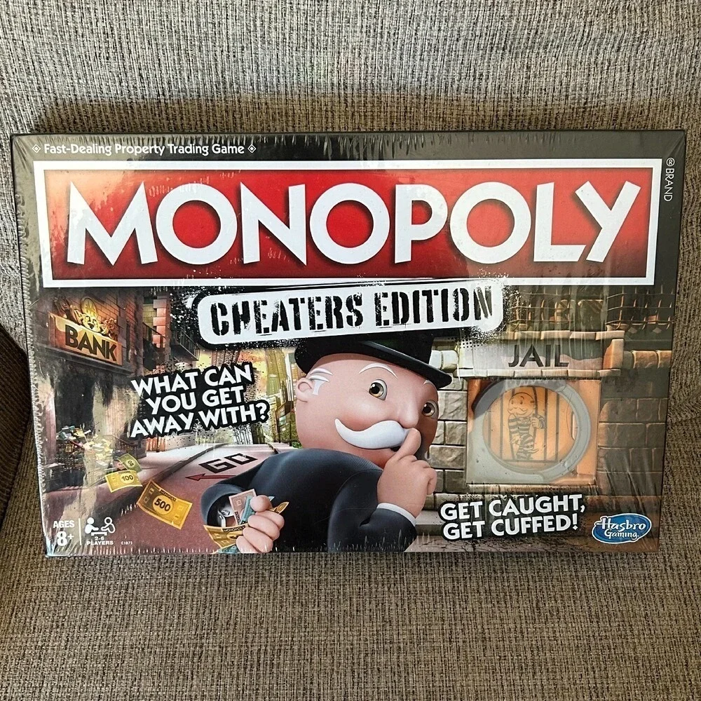 Hasbro‎ Monopoly Cheaters Edition Board Game Family Night Ages 8+ Party Gift NEW